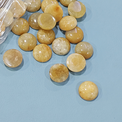 Natural Topaz Jade Cabochons G-P393-R35-12mm-1
