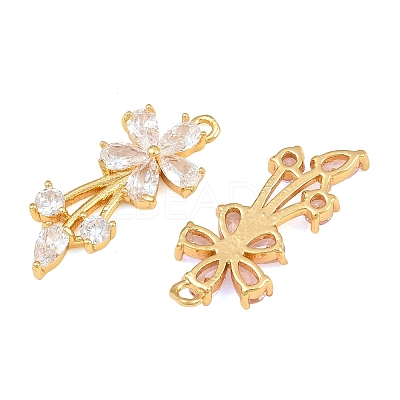 Brass Micro Pave Cubic Zirconia Pendants CU-CBA7392-12G-1