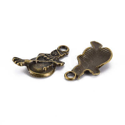 Tibetan Style Alloy Pendant Enamel Settings PALLOY-N160-73AB-1