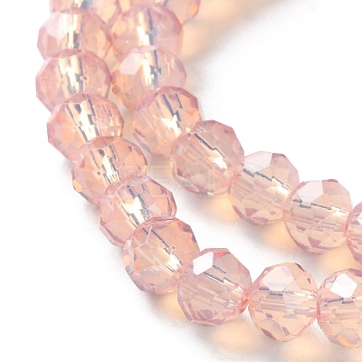 Baking Paint Transparent Glass Beads Strands DGLA-A034-J6MM-D04-1
