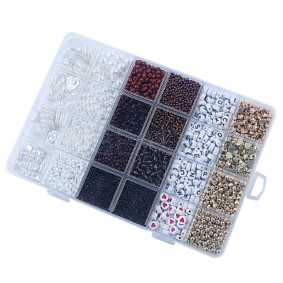DIY 24 Style Acrylic & ABS Beads Jewelry Making Finding Kit DIY-NB0012-02C-1