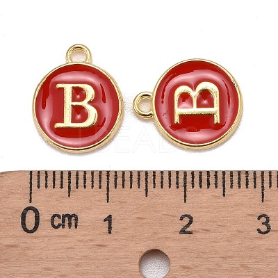 Golden Plated Alloy Enamel Charms ENAM-S118-03B-1