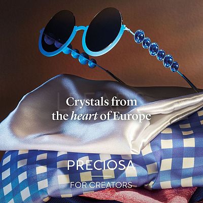 Preciosa&reg MAXIMA Crystal Round Stones Y-PRC-RASS47-00030-235-1