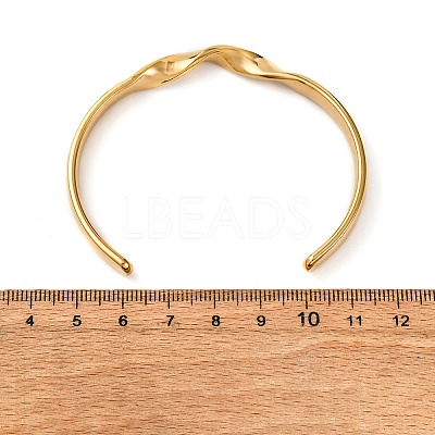 304 Stainless Steel Cuff Bangles for Women BJEW-D361-03G-1