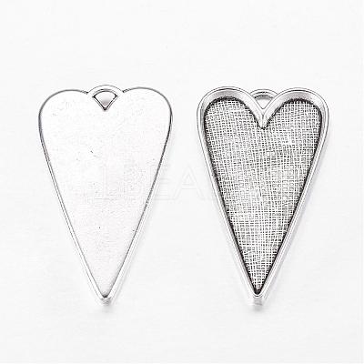 Tibetan Style Alloy Big Pendant Cabochon Settings X-LF11251Y-1