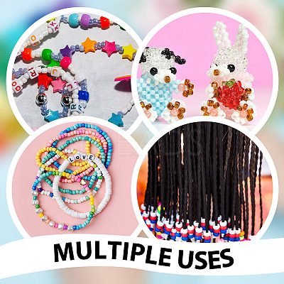 700Pcs 28 Colors Transparent & Opaque Plastic Beads KY-PH0002-30-1