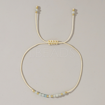 Natural Birthstone Braided Bead Bracelets for Women X-VA8051-3-1
