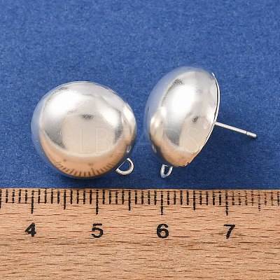 Brass Stud Earring Findings KK-G604-01S-08-1