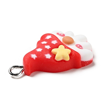 Christmas Opaque Resin Pendants RESI-G043-B06-1