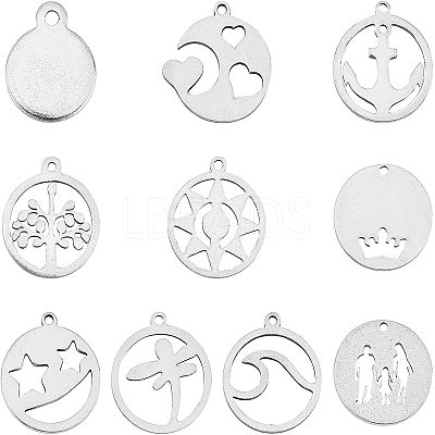 304 Stainless Steel Pendants STAS-UN0011-83P-1