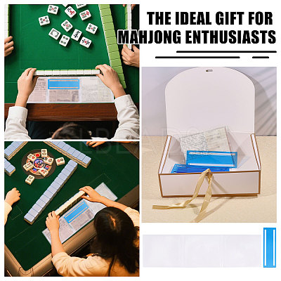 4Pcs PVC Mahjong Rules Reader AJEW-GL0003-40A-1