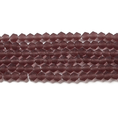 Imitate Austrian Crystal Frosted Glass Beads Strands EGLA-A039-T4mm-MD05-1