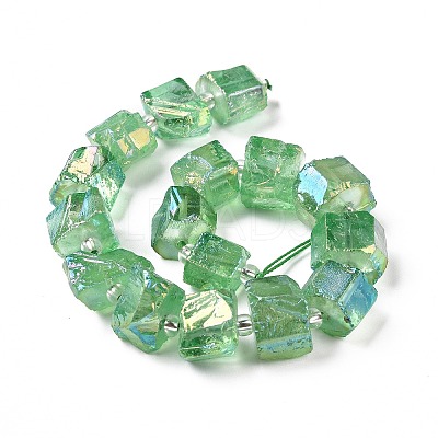 Electroplated Natural Quartz Beads Strands G-G767-02-02-1