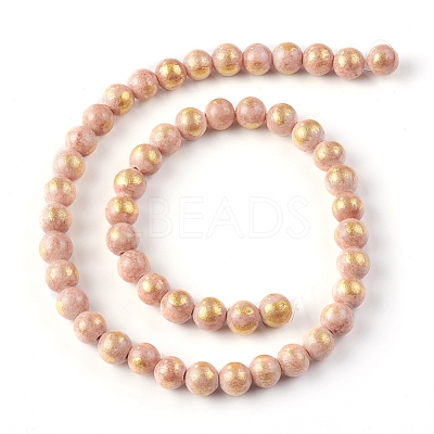 Natural Mashan Jade Beads Strands G-F670-A22-8mm-1
