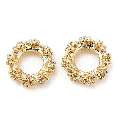 Rack Plating Brass Micro Pave Cubic Zirconia Beads KK-A186-01B-LG-1