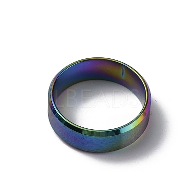 201 Stainless Steel Wide Band Finger Rings for Women Men RJEW-WH0009-13G-M-1