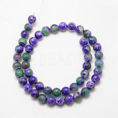Natural Fire Crackle Agate Bead Strands G-K166-06F-6mm-11-1