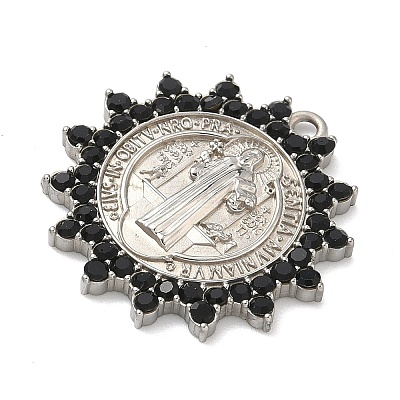 304 Stainless Steel & Rhinestone Pendants STAS-G371-09A-02P-1