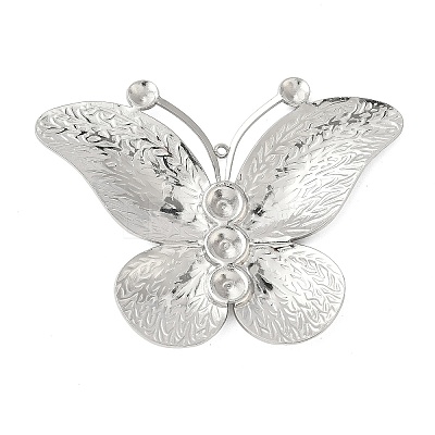 304 Stainless Steel Big Pendant Rhinestone Settings STAS-D376-20P-1