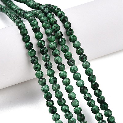 Dyed Natural White Jade Beads Strands G-T140-4mm-B08-1