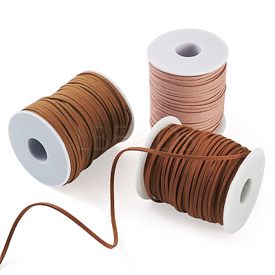 3 Rolls 3 Styles Faux Suede Cord LW-TA0001-06-1