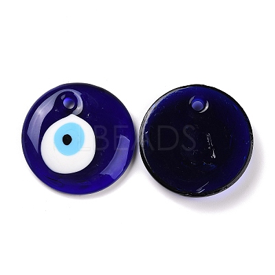 Handmade Lampwork Evil Eye Pendants LAMP-E106-02C-1
