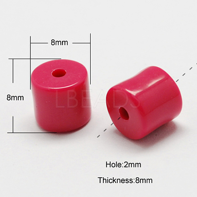 Solid Colour Acrylic Beads SACR-S164-05-1