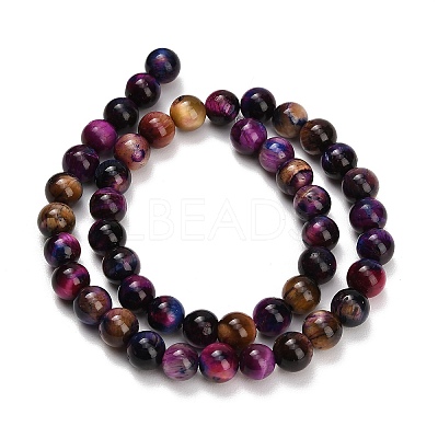 Natural Tiger Eye Beads Strands LS-G-B133-A02-8mm-10-1