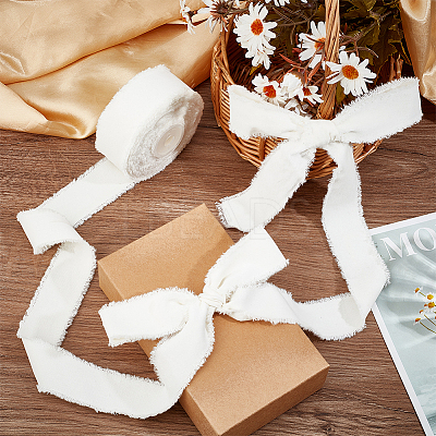 10 Yards Velvet Frayed Ribbon SRIB-WH0011-226A-1