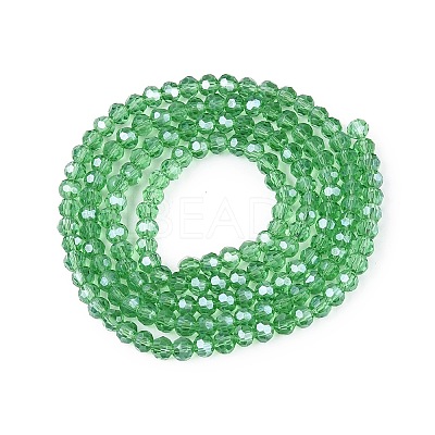 Electroplate Transparent Glass Beads Strands EGLA-A035-T3mm-A21-1