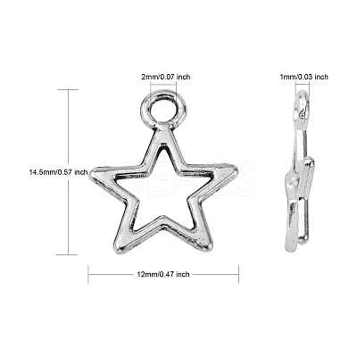 Tibetan Style Alloy Charms K0PGH021-1