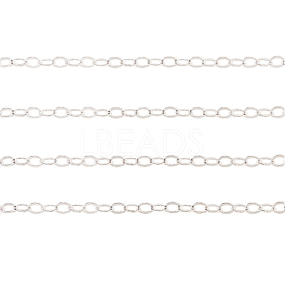 Brass Flat Oval Cable Chains CHC-CJ0001-01-RS-1
