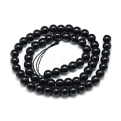 Natural Black Tourmaline Beads Strands G-S150-30-6mm-1