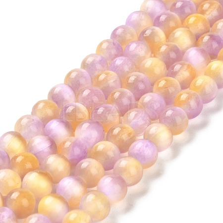Natural Selenite Dyed Beads Strands G-P493-02I-1