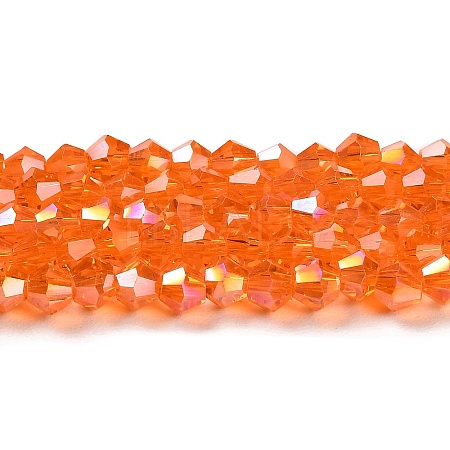 Transparent Electroplate Glass Beads Strands LS-GLAA-F029-3mm-A23-1