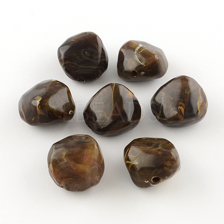 Nuggets Imitation Gemstone Acrylic Beads OACR-R044-09-1