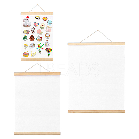 3Pcs 3 Styles Pine Wood & Cotton Double-sided Oil Painting Frame DIY-FG0009-94-1