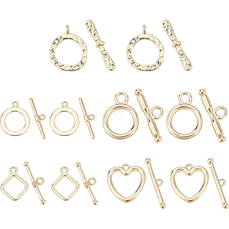 BENECREAT 20 sets 5 Styles Alloy Toggle Clasps FIND-BC0002-70-1