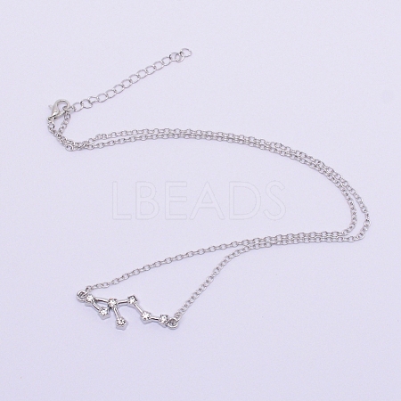 Alloy Rhinestone Pendants Necklaces NJEW-WH0007-02G-1