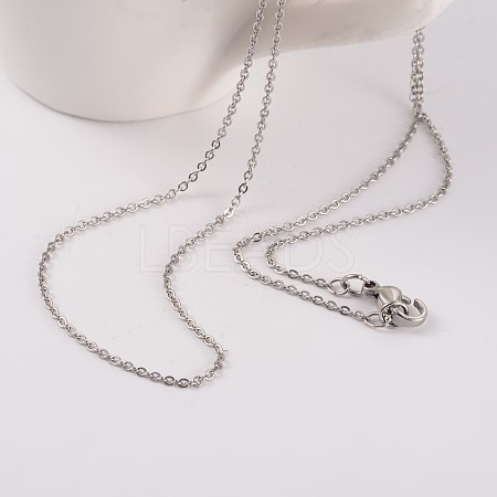 Tarnish Resistant 304 Stainless Steel Cable Chain Necklaces NJEW-JN01526-03-1