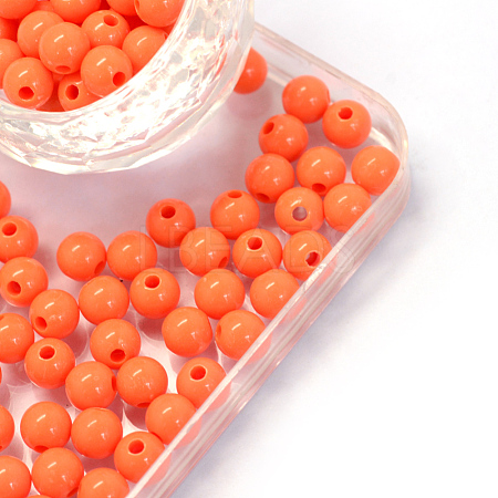 Opaque Acrylic Beads MACR-S802-5mm-QZ48-1