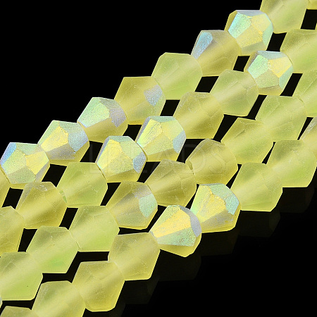 Imitate Austrian Crystal Bicone Frosted Glass Beads Strands LS-EGLA-A039-T2mm-MB21-1