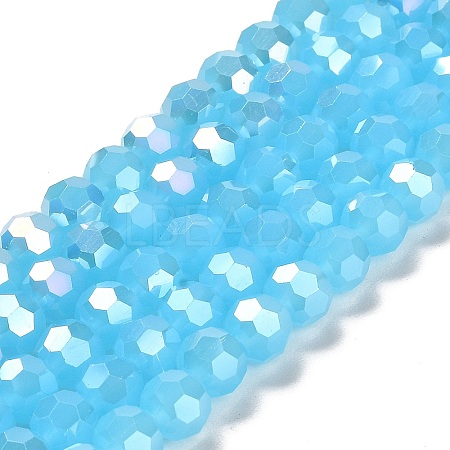 Imitation Jade Glass Beads Stands EGLA-A035-J8mm-B04-1