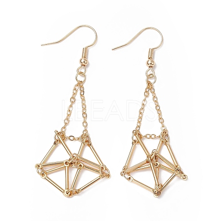 Brass Erring Hooks with Tray EJEW-JE05394-01-1