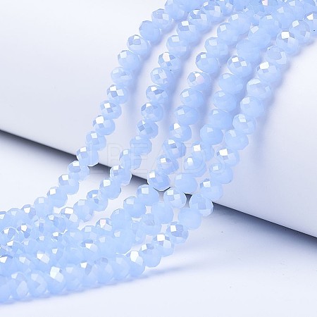 Electroplate Glass Beads Strands EGLA-A034-J10mm-B02-1