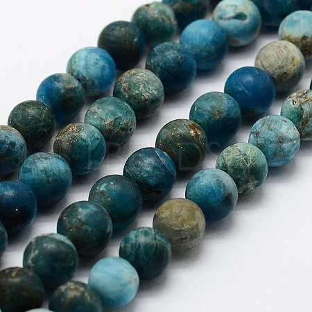 Natural Apatite Beads Strands X1-G-K193-6mm-12-1