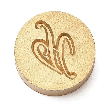 Golden Tone Brass Letter Stamps KK-R005-01H-1