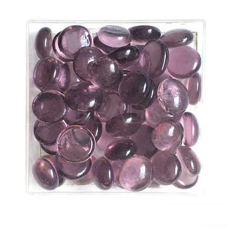 Transparent Glass Cabochons GLAA-WH0015-20F-1
