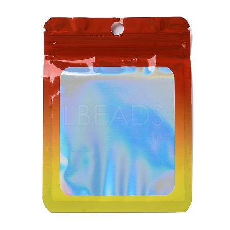 Rectangle Glitter Holographic PVC Resealable Packaging Bags ABAG-P011-01E-02-1