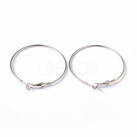 Brass Earring Findings Hoops EC108-3NF-1